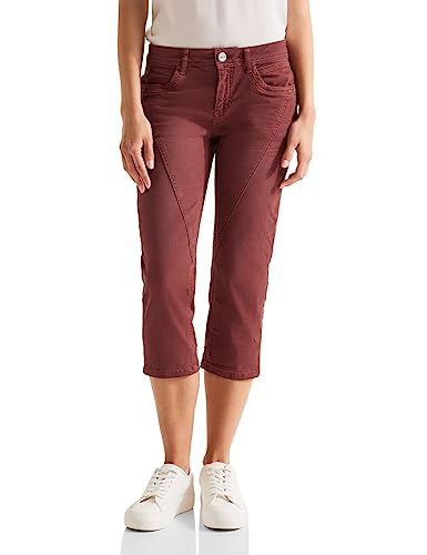 Street One Damskie spodnie jeansowe 3/4, Foxy Red Washed, 28W / 22L