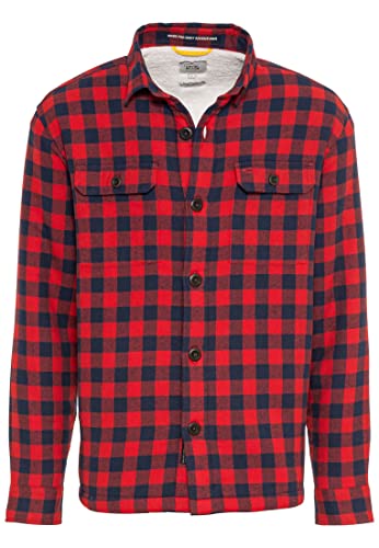 Camel Active Męska Koszula 409137/8S57, Czerwona, L