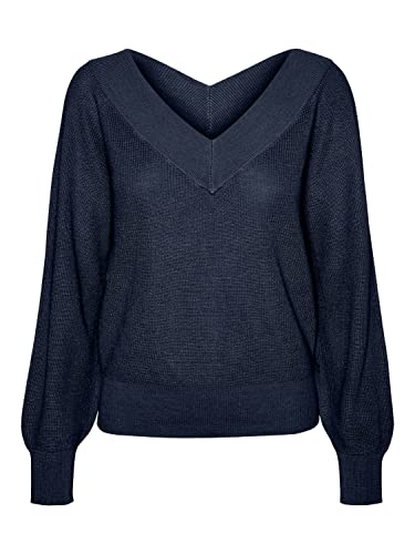 VERO MODA Sweter damski, granatowy blezer, XS