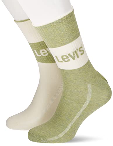 Levi's Organic Cotton Short Sock Krótkie Skarpetki (Zestaw 2) Mieszane, zielony kombi, 39 EU