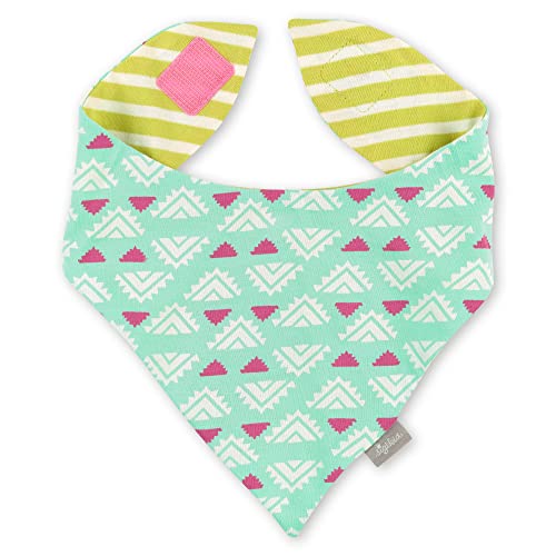 Sigikid Wendehalstuch odwracalny szalik dla dziewczynki, Türkis/Gemustert/Wildlife, rozmiar uniwersalny