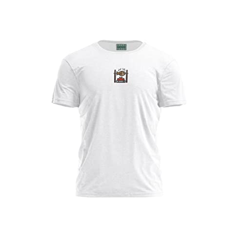 Bona Basics, Męski T-shirt z cyfrowym nadrukiem,% 100 bawełna, biały, na co dzień, męskie topy, rozmiar: S, biały, S