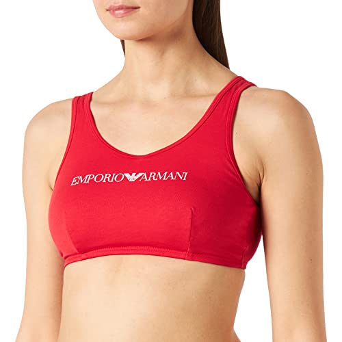 Emporio Armani Biustonosz damski z kultowym logo, Ognista czerwień, XS