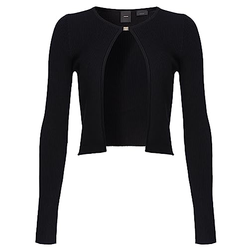 Pinko Damski kardigan CERIO COSTINA Crepe Henley, Z99_Nero Limousine, XXL, Z99_nero limuzyna, XXL