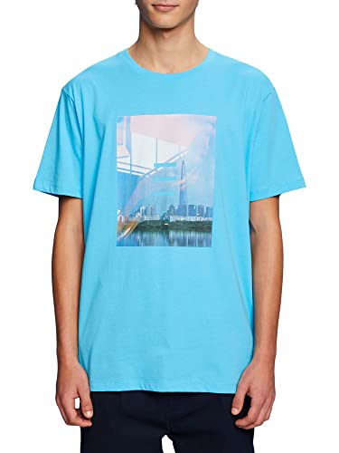 ESPRIT T-shirt męski 033EE2K316, 470/Turquoise, S, 470/turkusowy, S