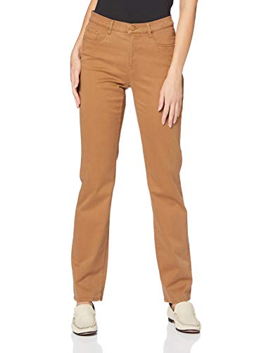 BRAX Damskie spodnie Carola z pięcioma kieszeniami, satyna bawełniana, Walnut, 34