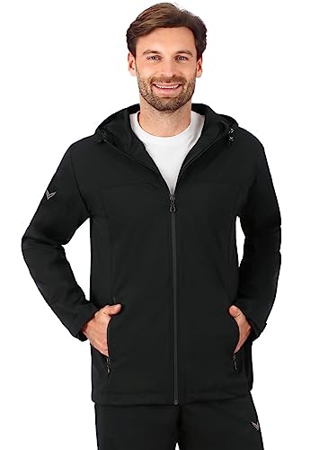 Trigema Męski płaszcz przeciwdeszczowy Herren Leichte Regen-Jacke, Czarny (czarny 008), XL