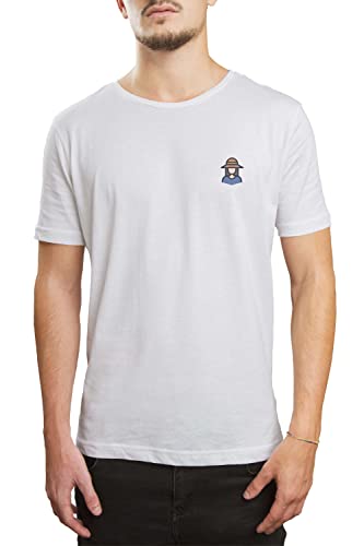 Bonateks Męski T-shirt, TRFSTW101341S, biały, S