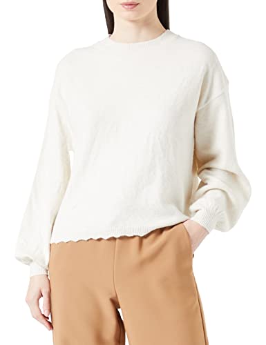 ONLY Damski sweter ONLRICA Life LS O-Neck CC KNT, brzoza/szczegóły: melanż, XS