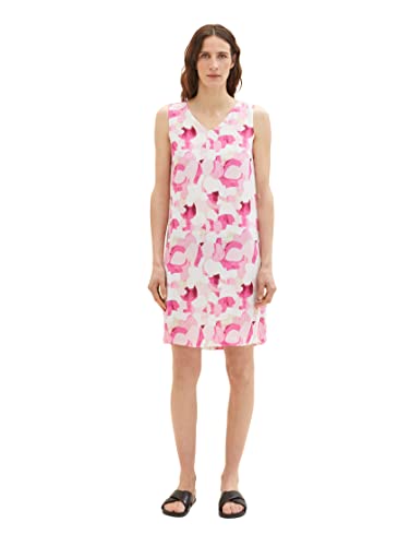 TOM TAILOR Sukienka damska 1037793, 31803-różowa forma, 38, 31803 – wzór w różowych kształtach, 38