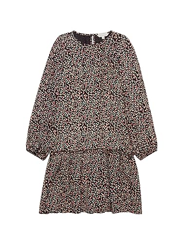 TOM TAILOR Dziewczęca sukienka dziecięca, 34080 - niebieski różowy kwiat na całej powierzchni, 128 cm