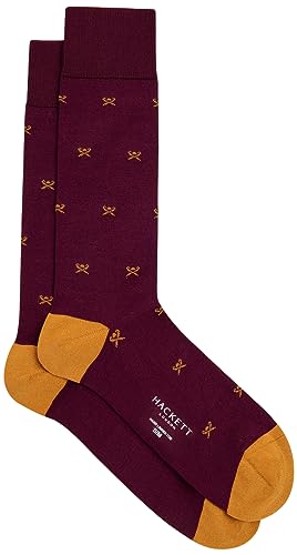 Hackett London Skarpety męskie Icon, Czerwony (cegła), Small