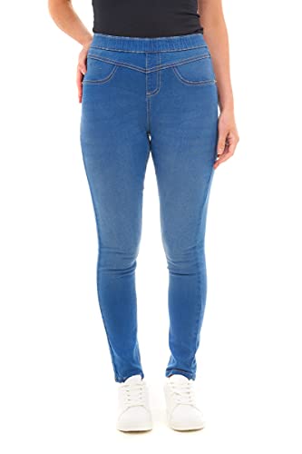 M17 Damskie dżinsy damskie, dżinsy, dżinsy, mankiety, na skinny fit, spodnie bawełniane, jasnoniebieski, 38