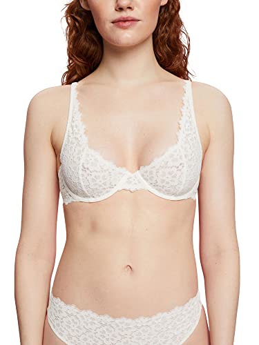ESPRIT Bodywear damski biustonosz Flower LACE Underwire, kształtowany biustonosz, złamany biały, 70 B, Off White, 70B