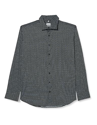 Seidensticker Męska koszula z długim rękawem Extra Slim Fit, zielony, 43