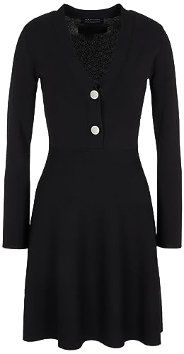 Armani Exchange Sustainable damska sukienka Soft Touch Casual Night Out, czarny, XS