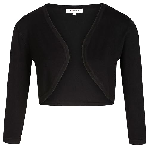 Morgan damska kamizelka bolero z długim rękawem 201-Mtira.N sweter TXL, czarny, XL