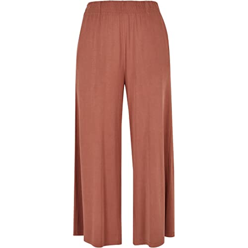 Urban Classics Damskie spodnie Modal Culotte, szerokie spodnie 3/4 z elastycznym pasem, dostępne w wielu kolorach, rozmiary XS - 5XL, Terracotta, 4XL