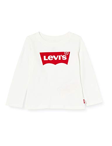 Levi's Kids Koszulka dziewczęca Lvg L/S Batwing Tee, biały, 12 miesi?cy