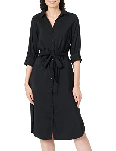 VERO MODA Women's VMBELL LS Calf Shirt Dress NOOS sukienka koszulowa, czarna, L