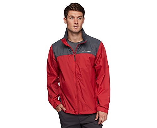 Columbia Męska kurtka przeciwdeszczowa Glennaker Lake, Mountain Red, Graphit, 5X