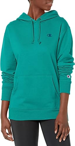 Champion Damska bluza z okrągłym dekoltem, Powerblend oversize bluza polarowa dla kobiet, nasze najlepsze bluzy dla kobiet, Aqua Tonic-407d55, XS