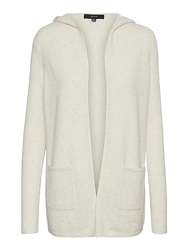 Vero Moda Vmdoffy Ls Open Hood Cardigan Ga Noos Kardigan Kobiety, Birch/szczegóły: melanż, L