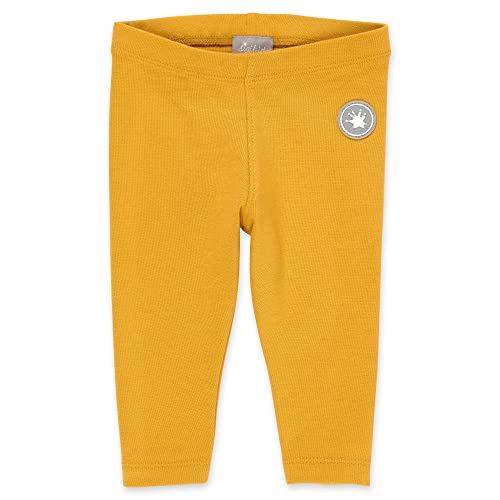 Sigikid Legginsy z bawełny ekologicznej dla dziewczynek w rozmiarach od 62 do 98, żółty, 92 cm