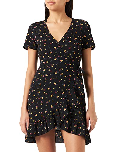 Noisy may Damska sukienka owijana, krótka, Black 1, L