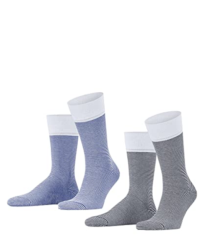 ESPRIT Mężczyźni Skarpety Allover Stripe 2-Pack M SO Bawełna z wzorem 2 Pak, Wielokolorowy (Sortiment 0140), 39-42
