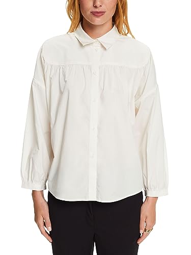 ESPRIT Bluzka popelina, 100% bawełna, Off White, XL