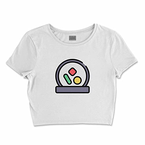 Bona Basics, Damski T-shirt basic, z nadrukiem cyfrowym, 100 bawełny, biały, swobodny, damski top, rozmiar: M, biały, M