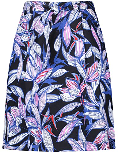 GERRY WEBER Edition Damska spódnica 811011-66264, niebieska/fioletowa/różowa, nadruk, 44, Niebieski/liliowy/różowy nadruk, 44