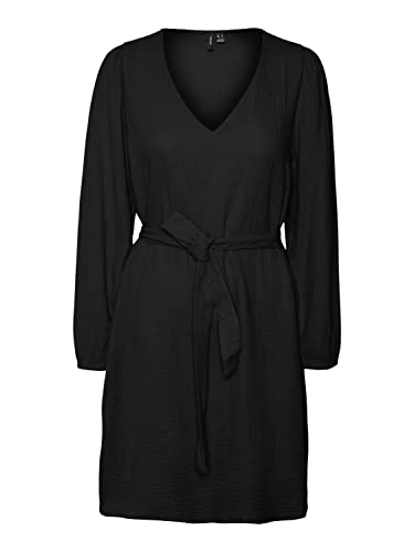 VERO MODA Damska sukienka Vmnatali Nia Ls Short Dress WVN, czarny, XS