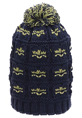 Sterntaler Chłopięca czapka z pomponem wzór strukturalny czapka, granatowa, 51