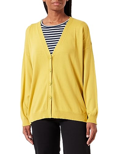 United Colors of Benetton Damski kardigan M/L 103cd601o sweter, musztardowy żółty, 38 m, S, Żółty musztardowy 38 M, S