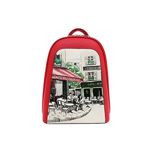 DOGO Wegański plecak damski Tidy Bag – La Vie Parisienne, wielokolorowa
