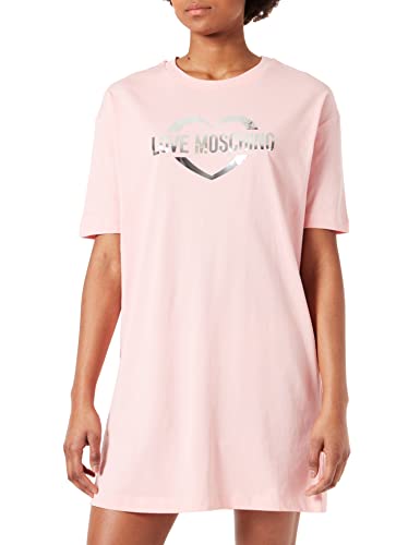 Love Moschino T- Shape Sukienka, Cukierek Różowy, 46 Kobiety, Cukierek róża, 42