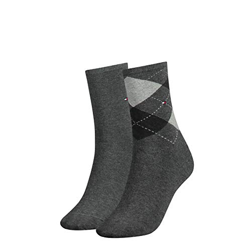 Tommy Hilfiger Skarpety (zestaw 2 sztuk) Damskie, Szary (Middle Grey Melange 758), 35-38 EU