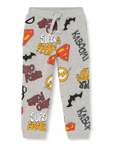 Bestseller A/s NMMSOLO SUPERFRIENDS SWE Pants BRU WAB, szary melanż, 86