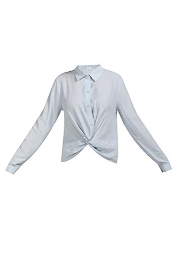 Boline Abrel damska bluzka koszulowa z długim rękawem 81232232, dżinsowa, XL, Denim, XL