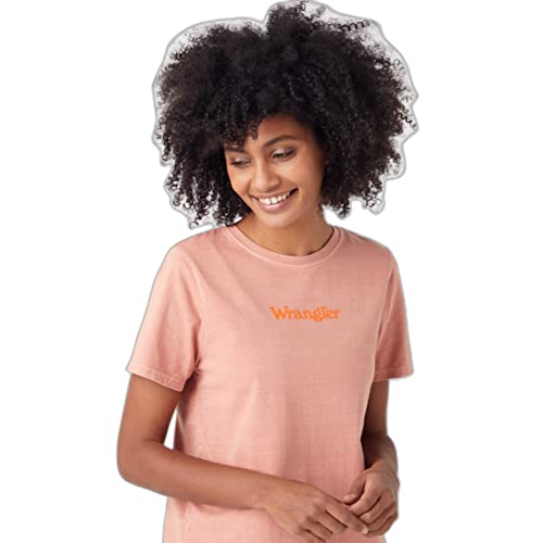 Wrangler Damska koszulka regularna, naturalny pomarańcz, rozmiar L