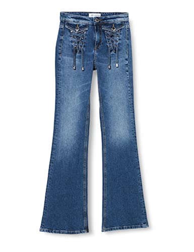 Pinko Zumba Spodnie jeansowe z STRI Dżinsy damskie, Pju_pranie Vintage Średni, 42