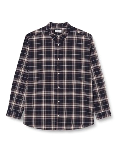 JACK&JONES PLUS Męska koszula Jorjoshua Check Ls Pls koszula rekreacyjna, Przestrzeń zewnętrzna, 4XL