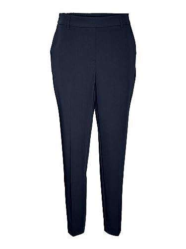 Bestseller A/S Damskie spodnie VMZELDAMAYA MR Tapered Pant, Navy Blazer, 42/32, Navy Blazer, 42W / 32L