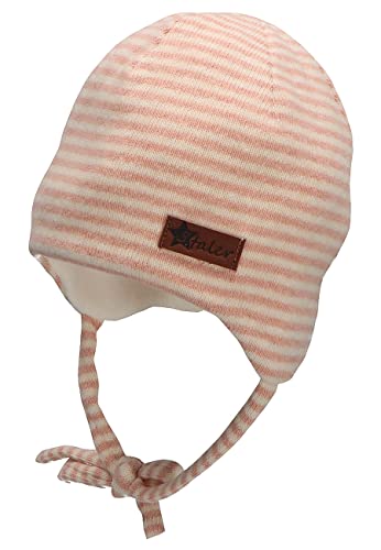 Sterntaler Dziewczęca czapka beanie w paski, różowa, 43