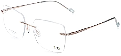 try AETHERIUM III EOS TY1014V Okulary, Rose Gold-Gold, 56 damskie, Złote złoto, 56