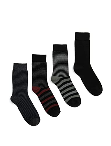 Koton Skarpety męskie Basic Socket Socks zestaw 4 szt, czarny (999), rozmiar uniwersalny