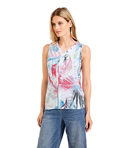 Cecil Letni top kwiatowy, Vanilla White, XXL