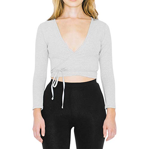 American Apparel Damska koszula z bawełny i spandexu, Julliard z długim rękawem